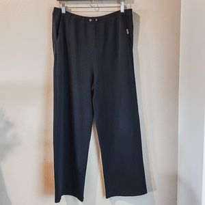 St. John Sport Black Drawstring Lounge Pants Size Medium